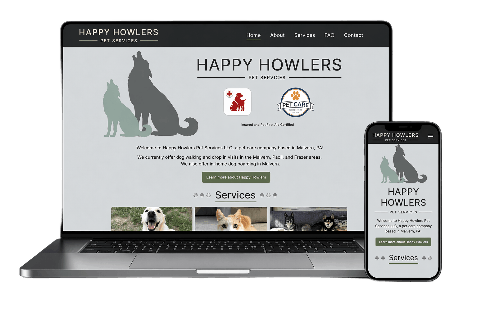 Happy Howlers website preview